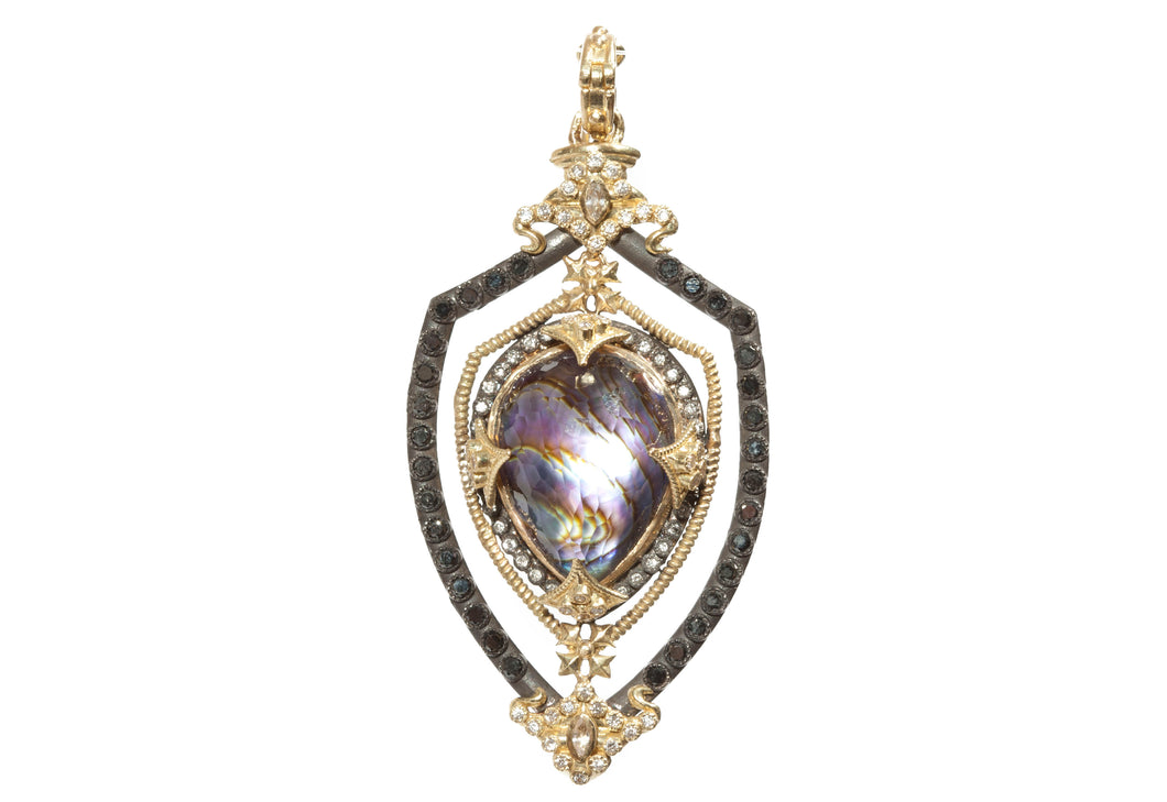 Open Shield Pear Enhancer with Diamonds