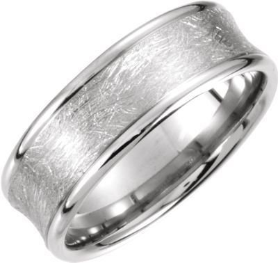 Comfort-Fit Carved Wire Swirl Finish Band